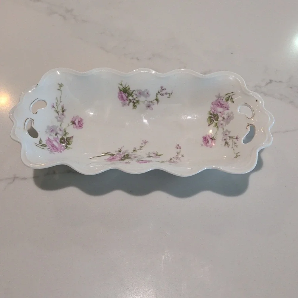 MZ Austria Porcelain - Czechoslovakia - Bridal Rose - Nut Dish